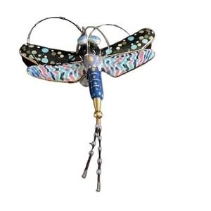 Captivating Signed Dragonfly Brooch By Jewelry 10